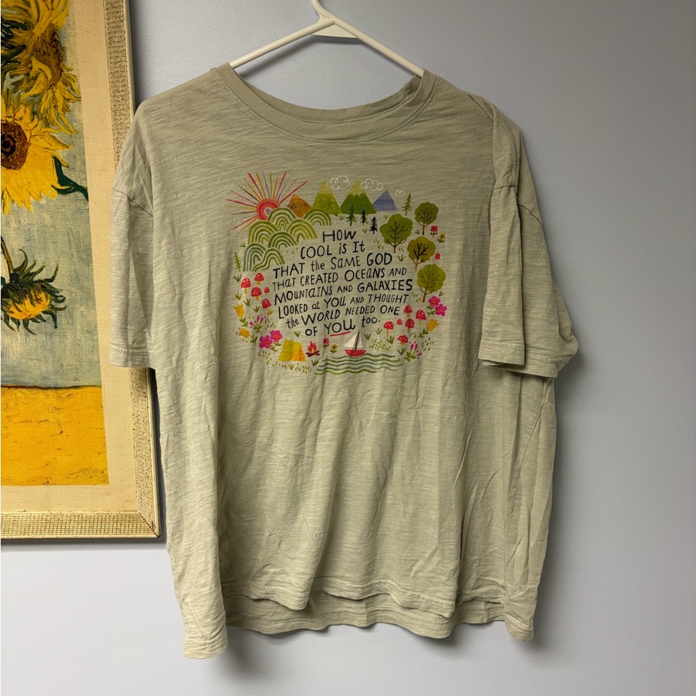 Natural life graphic god t shirt